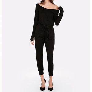Express X Olivia Culpo off the shoulder jumpsuit
